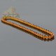 Round Amber faceted beads necklaces